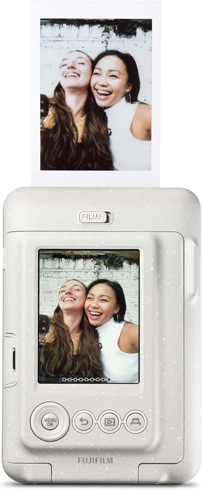 Fujifilm INSTAX Mini LIPLAY Hybrid Instant Camera - Misty White
