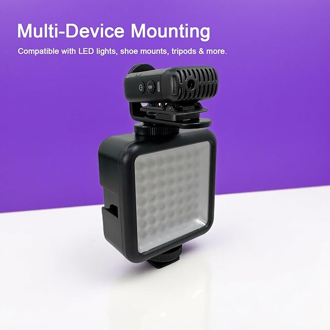 Cold Shoe Camera Mount Adapter for DJI Mic 3 Mini 2 1 Rode Go II Micro Hollyland Lark Synco Insta360 X5 Air Mic Wireless Lavalier Magnetic Microphone Transmitter Receiver Clip Clamp Accessories