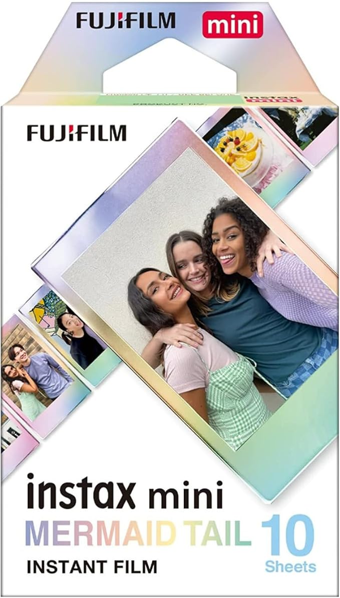Fujifilm Instax Mini Mermaid Tail Film, Glitter Styles (10 Exposures) 3-Pack Bundle (3 Items)