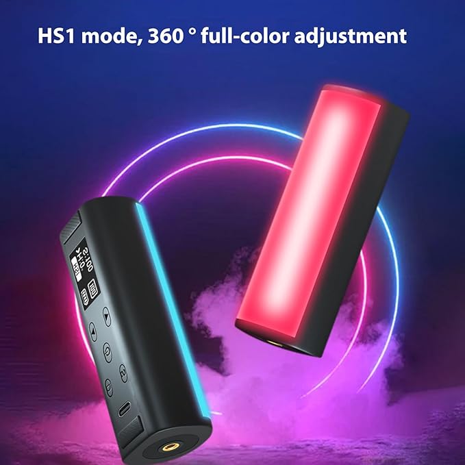 Andoer RGB LED Video Light Stick Wand, Magnetic Tube Light 2500K-9000K, 360 Full RGB Lamp Stick wit Rechargeable Battery for Photography Vlog