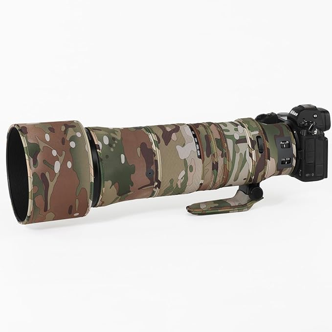CHASING BIRDS Lens Camouflage Waterproof Coat for Nikon Z 180-600mm f/5.6-6.3 VR Rainproof Lens Protective Cover Version IV (Desert, with 1.4X and 2.0X TC)