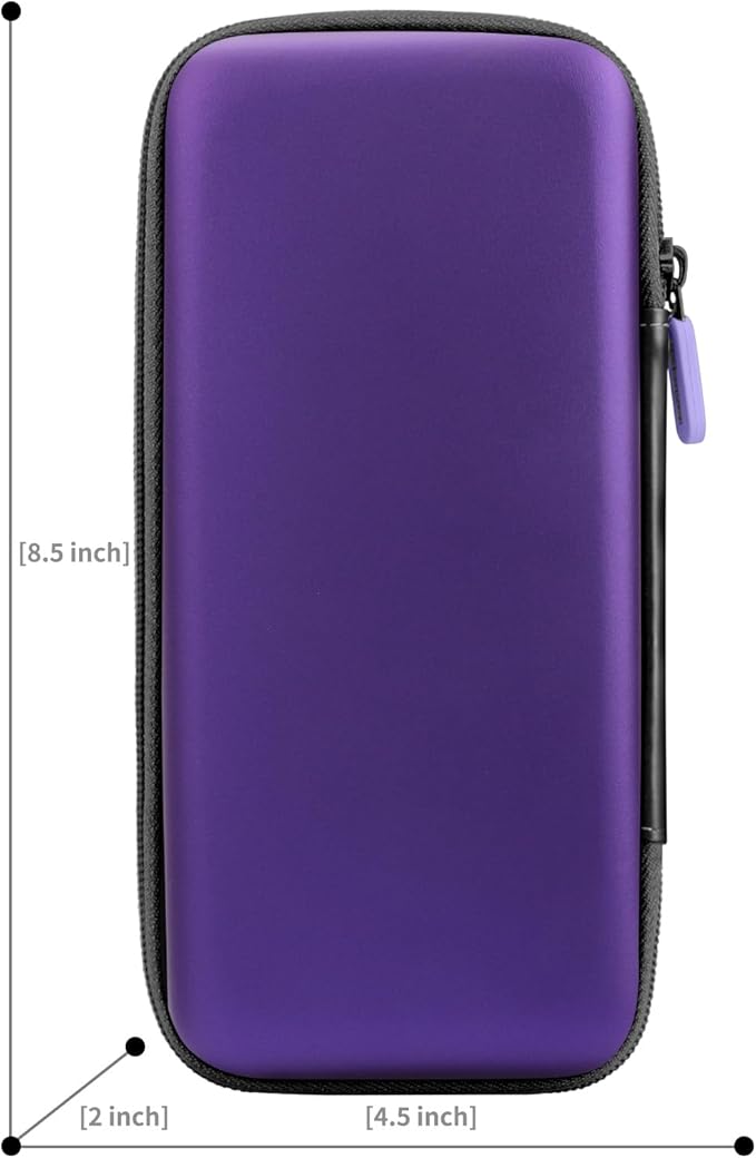 iMangoo Travel Essentials Electronics Organizer Charger Case Portable Dual Zipper Shockproof Pouch Tech Purse Cord Cable Pouches Power Bank Storage Accessories Bag for Women Men, 8.5x4.5x2 Purple