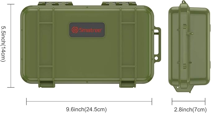 Smatree Waterproof Hard Compact Case Compatible for Gopro Hero 13/12/11/10/9/8/7/6/5/2018/AKASO Brave 7 LE/DJI Osmo Action, Portable, Shock, Durable (Camera and Accessories NOT Included) (Green)