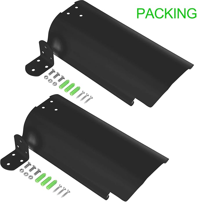 2 Pack Universal Sun Rain Shade Camera Cover Shield,Protective Roof for Outdoor Dome, Bullet Cameras,for Blink,Eufy,Arlo,WyzeCam,Nest,Ring,SimpliSafe,Kasa,Aluminum Alloy Material-Black
