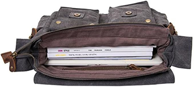 Men's Lightweight Vintage Waterproof Canvas DSLR SLR Shockproof Camera Shoulder Messenger Bag Sling Bag