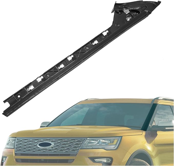 HECASA Windshield Side Molding A-Pillar Trim Compatible with 2011-2019 Ford Explorer Replacement for BB5Z-7803137-BA Inner Front Pillar Trim Mount Bracket Left Side