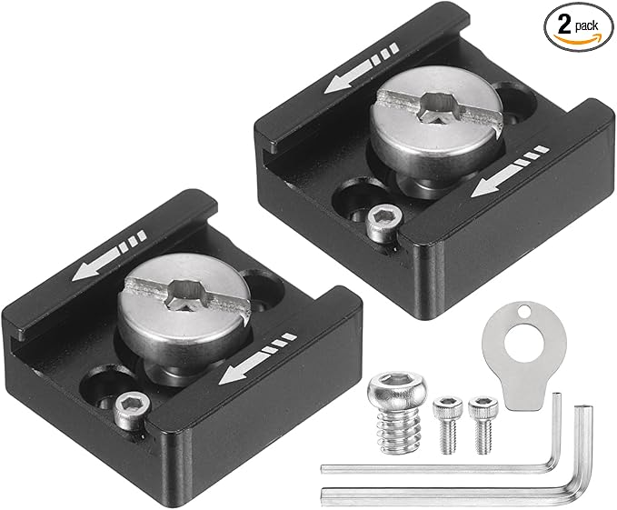 2 Pcs Cold Shoe Mount Adapter, Cold Shoe Extension Extender with 3/8" Screws for Camera Flash LED Lights Monitor Microphone Audio Recorder