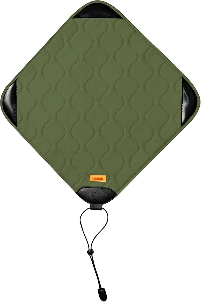 KODAK Camera Wrap Size L 38.5x38.5cm - Water-Resistant, Anti-Scratching and Dust-Free Protective Cloth for SLR Camera, Tele Lens (Olive) [ONE item]