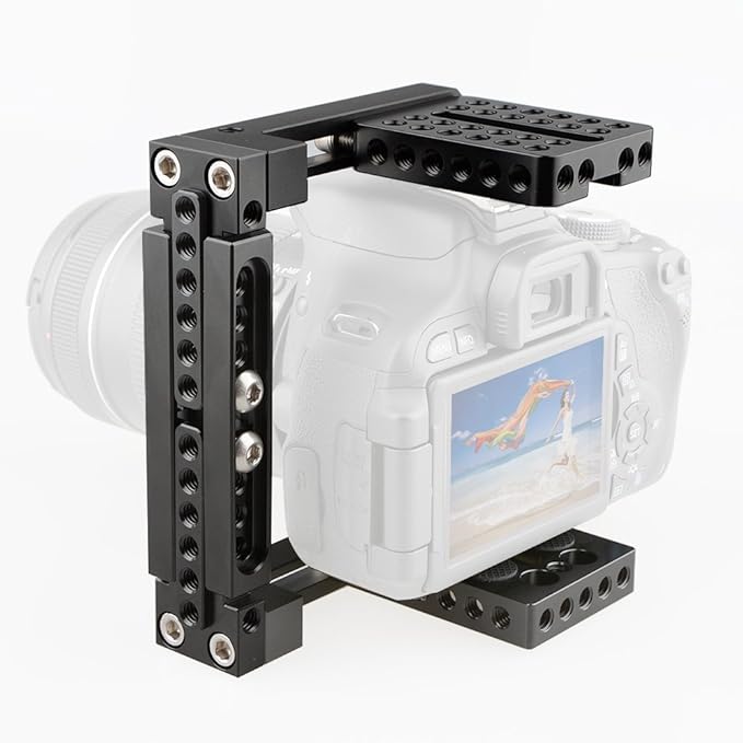 CAMVATE Adjustable Camera Cage Fit for Right Handle and Left Handle Camera(Basic) - 1722