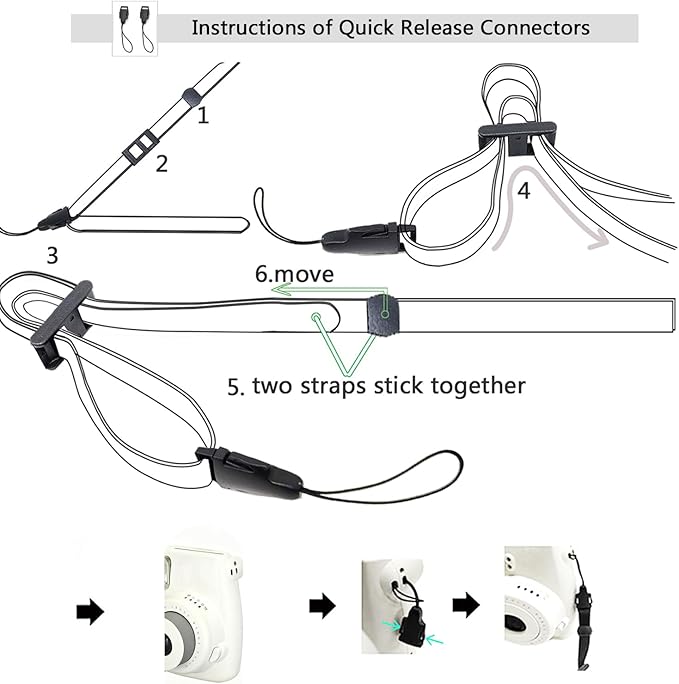 Washable Soft Neoprene Camera Neck Strap (Black)