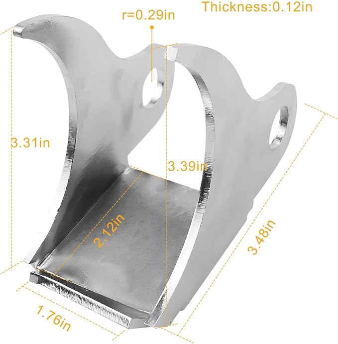 Rear Shock Mount Factory Bent Fits for GMC Sierra Chevy Silverado 1999-2006 Rust Prevention Upper Shock Mounting Bracket with Round Tube X-Members