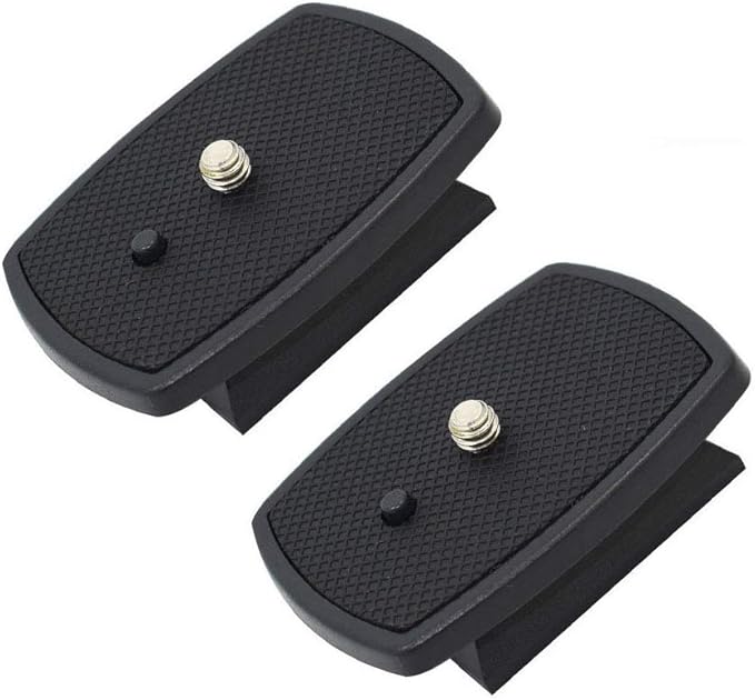 2 Pack Tripod Quick Release Plate Camera Mount Adapter Replacement for Amazon Basics 60" Velbon CX-444 CX-888 CX-460 CX-460mini CX-470 CX-570 CX-690 DF-50 VCT-D580RM VCT-D680RM VCT-R640