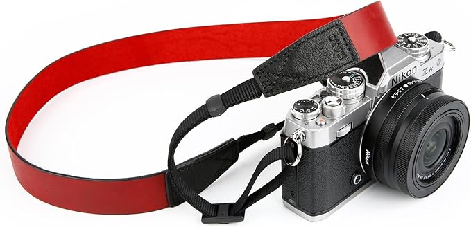 CANPIS Crazy Horse Leather Camera Strap,Vintage Camera Strap,Adjustable Camera Neck Shoulder Strap for Photographers