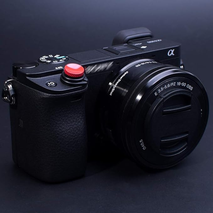 Camera Soft Release Shutter Button Cap for ZV-1 ZV1 RX100M7 RX100M6 RX100M5 RX100M4 RX100M3 A6000 A6100 A6300 A6400 A7R A7S A7 Flat Surface Cameras Shutter Button Red(2 Pack)