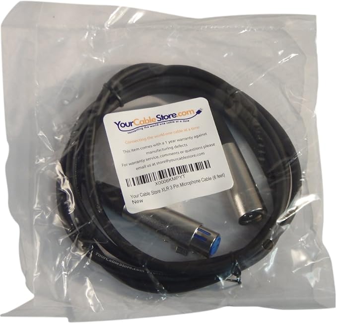 Your Cable Store XLR 3 Pin Microphone Cable (6 feet)