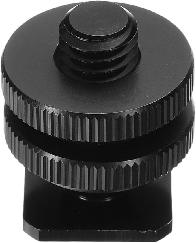 PATIKIL Hot Shoe Adapter 3/8" Male, 1 Pcs Hot Shoe Mount Adapter Camera Mount Screw Camera Video Light Converter for Microphone Holder Accessories 1.06x0.91x0.91 Inch