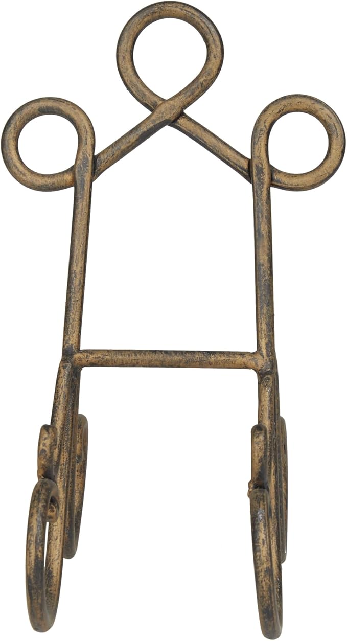 Deco 79 Metal Display Easel Scroll Tabletop Easel, Display Stand 5" x 8" x 9", Brown