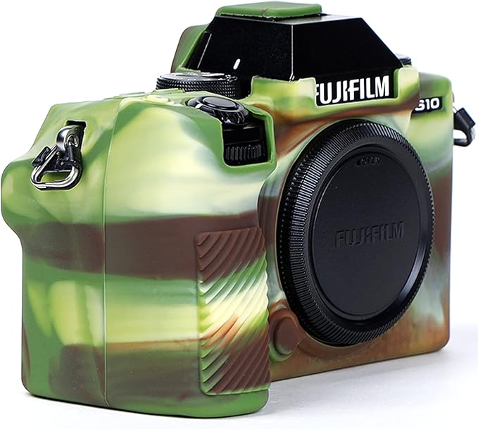 Professional Secure Silicone Camera Cases Bag Housing Rubber Body Skin for Fujifilm X-S10 Mirrorless Camera Fuji XS10 Protective Case (Camouflage)