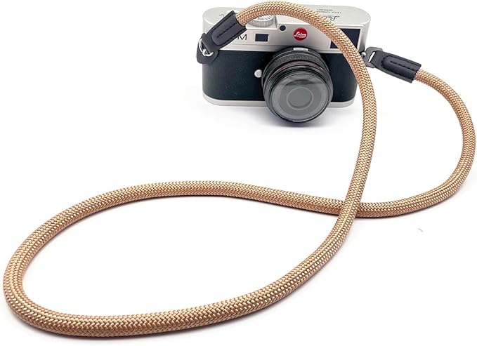 Camera Strap Vintage 100cm Nylon Climbing Rope Camera Neck Shoulder Strap for Micro Single and DSLR Camera(Brown)