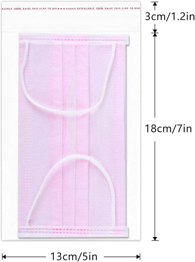 BornFeel 5" x 7" Self Adhesive Cello Bags, 300pcs Clear Resealable Cellophane Bags, 1 Mil, for Cookies, Bakery, Party Decorative Gifts