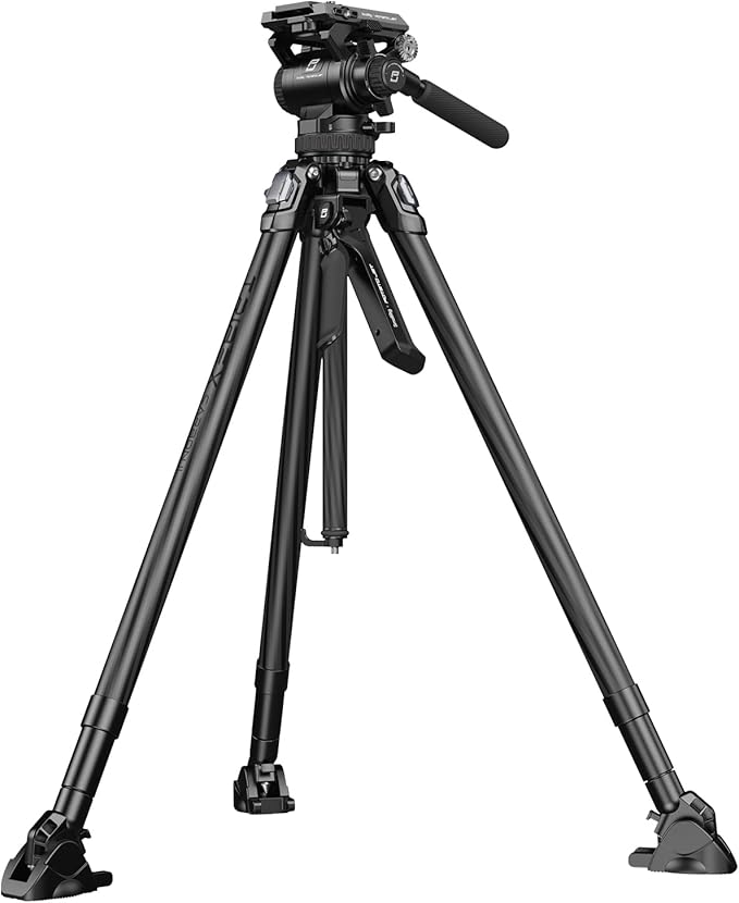 SmallRig x Potato Jet Tribex Carbon II Hydraulic Carbon Fiber Tripod, Fast Extend Camera Video Tripod with 4-Step Counterbalance Fluid Head,Weight 8.3lbs,Load up to 13.2lbs - 5755