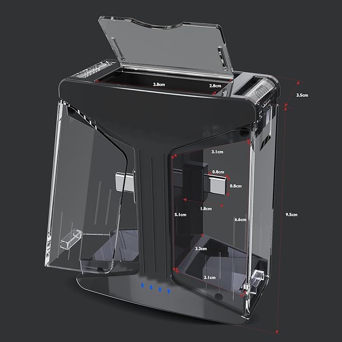 Storage and Charging Case Compatible with MAYBESTA, Leettus,Mini Mic pro,Caiord,JUDKIOM,SmaFun,HEHOTTC,Kdewere,Gicorino Wireless Mini Lavalier Lapel Microphone (Midnight)