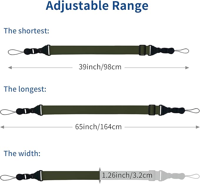 Adjustable iPad Binocular Camera Strap, Comfortable Shoulder Strap Nylon Neck Lanyard for iPad/Samsung Tablet Case,Crossbody Laptop Luggage Bag (Army Green)
