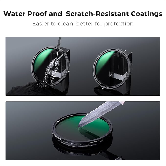 K&F CONCEPT 82mm Magnetic Variable ND Lens Filter ND2-ND32 (1-5 Stops) + 82mm Basic Ring Kit, No X Cross Magnetic Adjustable Neutral Density Filter with 28 Multi-Layer Coatings (Nano-X Series)