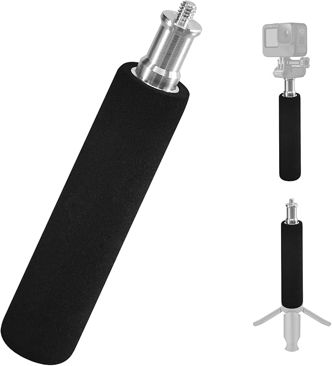 WELLMAKING Camera Handle Grip Support Mount Universal Handle Grip Camera Stabilizer with 1/4 inches Male Screw for Digital Video Camera Camcorder Action Camera LED Light