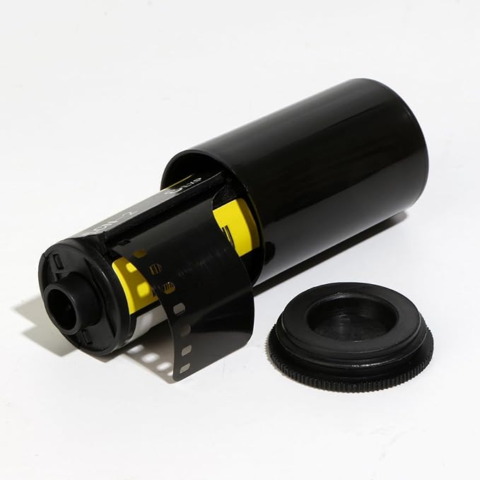35mm Film Negative Canisters with Caps 10pcs Film Storage Canister Comes with 10 Labels to Record the Subject of the Negatives