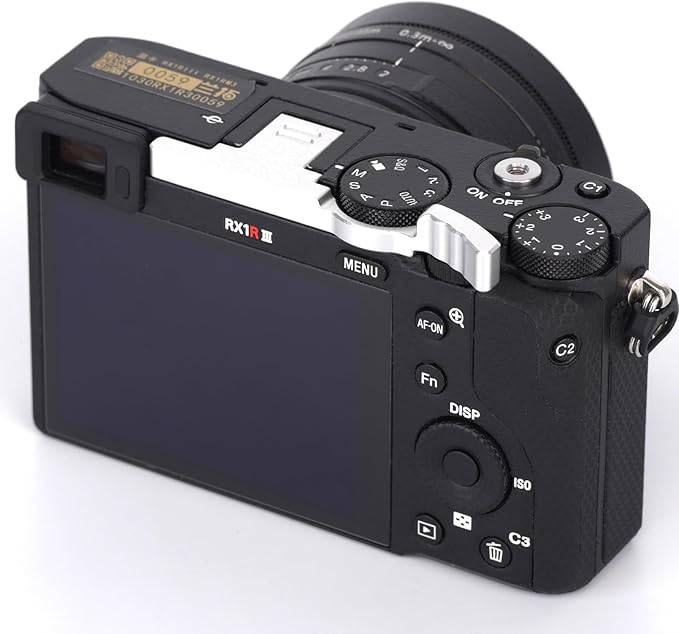 RX1R III Metal Thumb UP Grip for Sony RX1RIII RX1R3 RX1RM3 Digital Camera, Hot Shoe Full-Coverage Thumb Rest Support Holder, Not Affect The Use of Camera Buttons, Dial (Silvery)