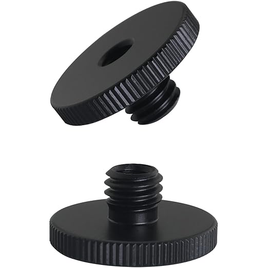 2PCS Adapter Screws for Tripod Heads Aluminium Photo Accessories 1/4 Female 3/8 Male Head Plate Knob for Camera Mounting Plate Flash Bracket