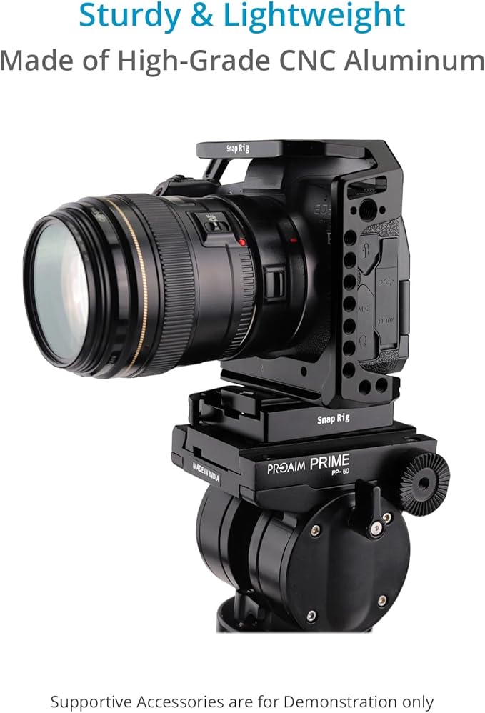 PROAIM SnapRig Quick Release Plate with Base & Plate Set. Mount on Tripod, Jib, Cages with Multiple Threaded Holes. for DSLR Cameras & Rigs. (QR207)