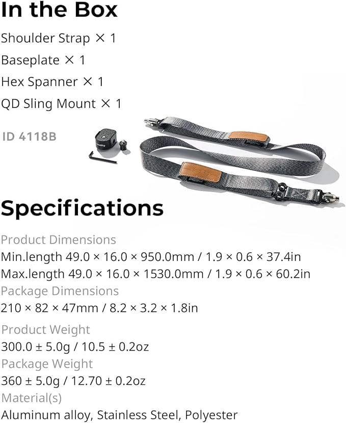 SmallRig RS3 RS2 Weight-Reducing Shoulder Strap Compatible with Sling Handle for DJI, Gimbal Belt with Upgraded QD Quick Release Buckles for DJI RS4 / RS4 Pro/RS 3 / RS 3 Pro/RS 2
