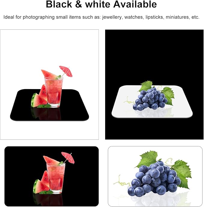 PULUZ 8"x8"/ 20x20cm Acrylic Reflective Display Background Board for Photography Backdrop Display Board for Small Product Table Top Photography Shooting
