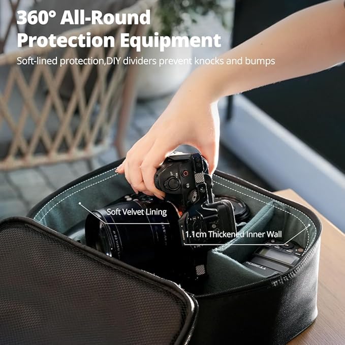 AMBITFUL Carrying Bag Zoom P7 for Photography Equipments with Large Capacity, Multi-functional Storage Case for Mini Drone and Other Accessories,with Thick Sponges