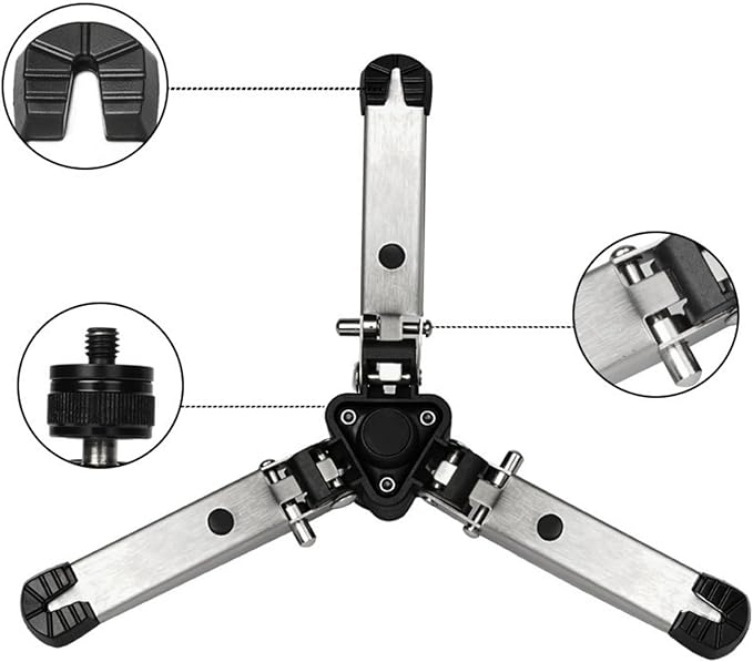Multifunctional Monopod Tripods Stand with 3/8 Screw Hole and 360 Degree Rotation for Creative Shots Aluminum Alloy Tripods Stand