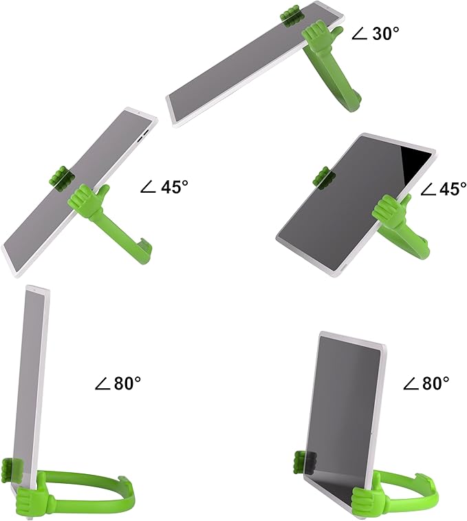 Honsky Adjustable Tablet Stand, Portable Phone Holder for Desk Bed - Multi-Angle Drawing Stand Compatible with All Tablets (Green)