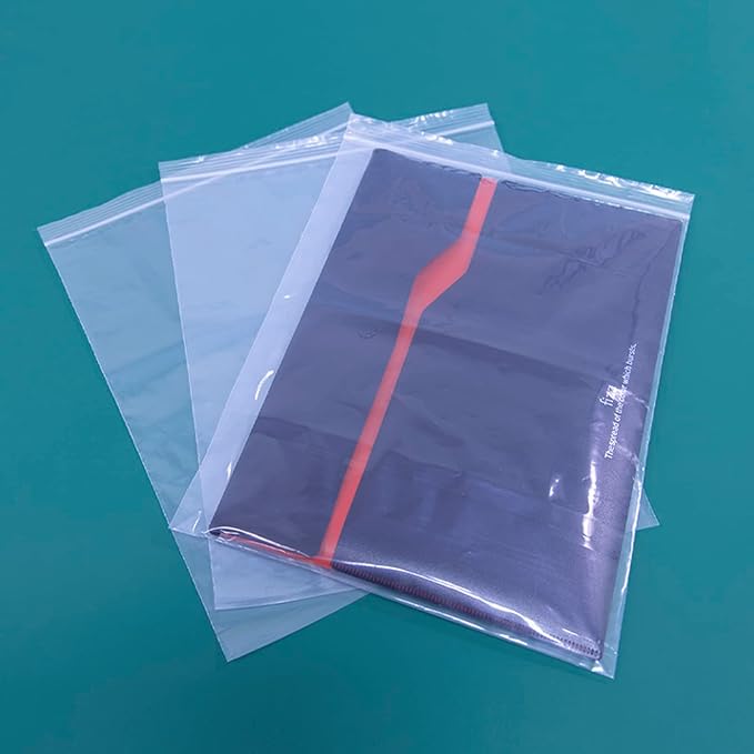 iMailer - 100 Count - 10" x 13" Clear Zip Bags - 2 Mil Reclosable Zip Plastic Poly Bags with Lock Seal Zipper for Clothing, T-Shirt, Prints, Photos, Documents