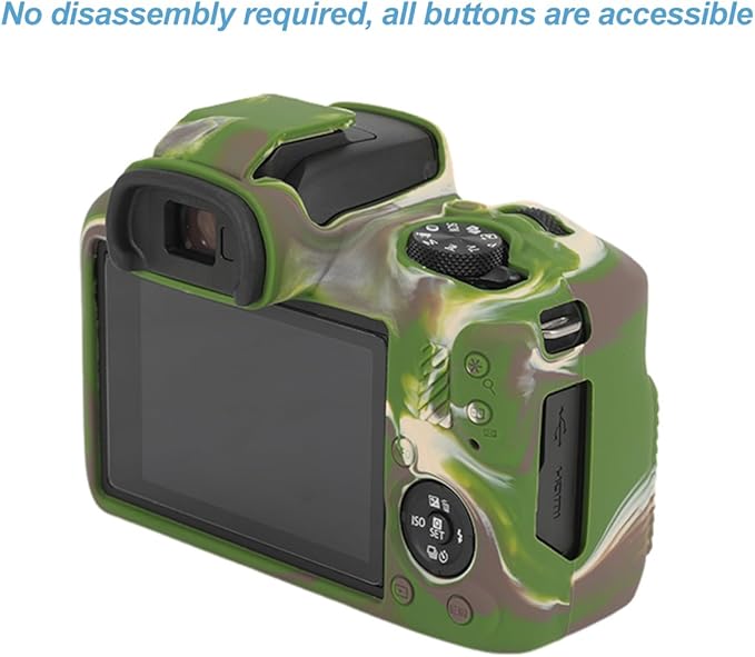 Pocoukate Case for Canon EOS R100 Camera, Soft Silicone Protective Cover Skin with EOS R100 Screen Protector Accessories for EOS R100 Mirrorless Camera Silicone Case - Camouflage