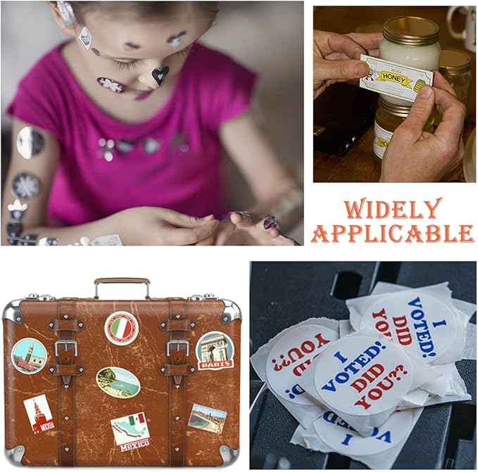 JOVELLO 150-1000 Custom Stickers - Personalized Labels Stickers with Image Logo and Text(Circle,1 Inch)