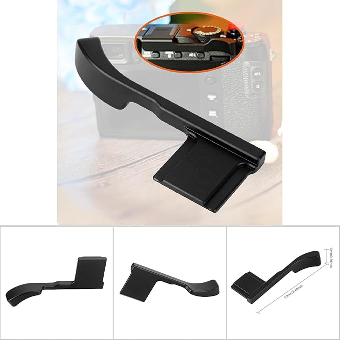 X E3 Aluminum Alloy Hot Shoe Thumb Up Hand Grip for Fuji X E3 X E2S Camera (Black)
