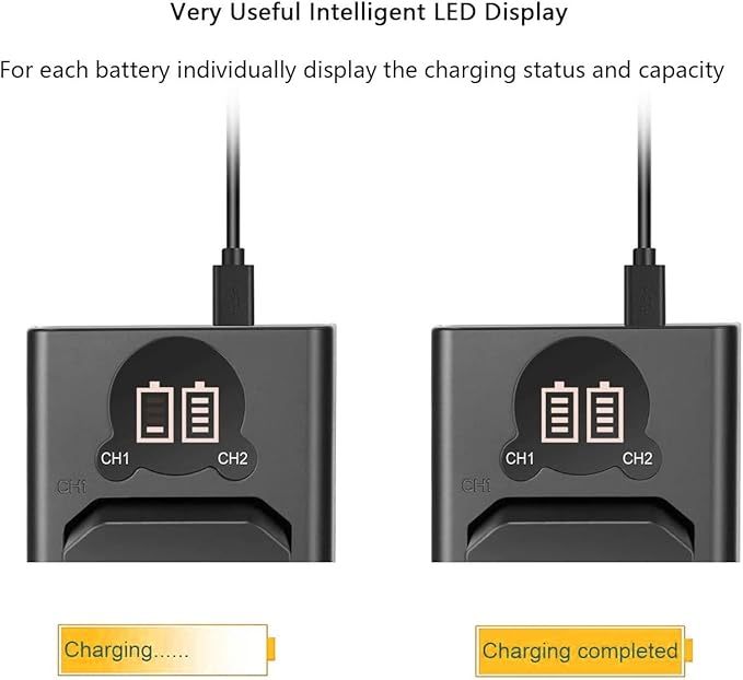 EN-EL14 Charger, PHOLSY Camera Battery Charger EN-EL14 USB Charger MH-24 for EN-EL14 EN-EL14a Battery Compatible with Nikon Camera P7800 P7700 P7100 P7000 D5600 D5500 D5300 D5100 D3500 D3400 D3300