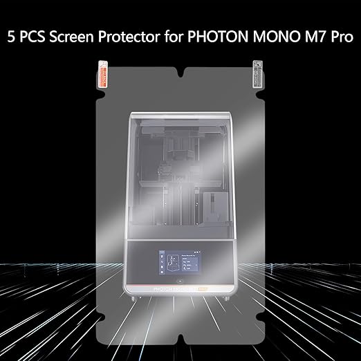 5PCS Screen Protector for Anycubic Photon M7 Pro, Resin 3D Printer Scratch Proof Screen Protector Film for Anycubic Photon M7 Pro, M7 Resin LCD 3D Printer