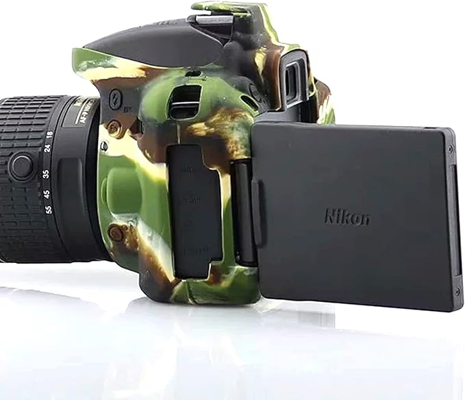 Professional Secure Silicone Camera Case Cover Housing Body Skin for Nikon D5300 Digital SLR Camera (Camouflage)