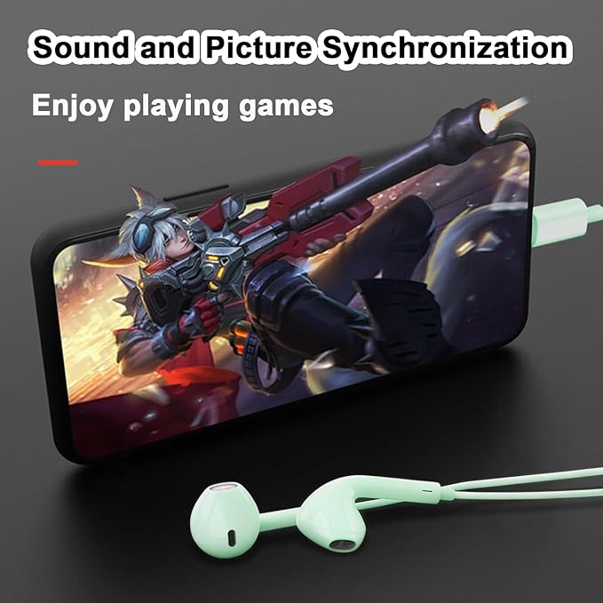 2 Packs USB C Headphones for iPhone 16/15 Phone Earbuds with Microphone & Volume Control HiFi Stereo Type C Earphones for Galaxy S23/S22/S21/S20/Ultra Note 10/20, for Pixel 7/6/6a/5/4,for OnePlus 9 8