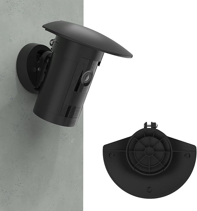 Outdoor Camera Sun Rain Shade Shield Cover Compatible with R-ing Outdoor Cam Plus Camera (Black)