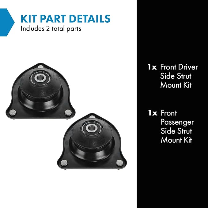 TRQ Front Strut Mount Kit Compatible with 2002-2008 Mini Cooper