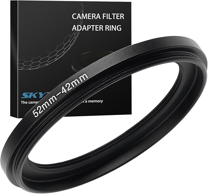 52mm to 42mm Step Down Ring Filter Adapter Metal Ring Step Down Rings Adapter Filter Compatible with All 42mm UV,CPL,ND,Lens Hood,Threaded Lens ect (52mm to 42mm)