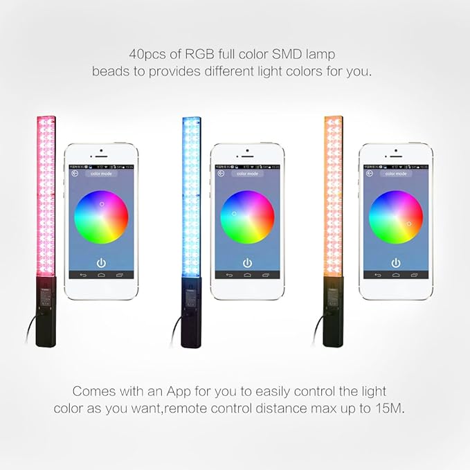 YONGNUO YN360 RGB LED Light Stick, 5600K Adjustable Color Temperature, Professional Handheld Photo Light, for Video Photography, Studio Shooting